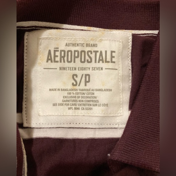 Men’s Size Small Aeropostale Maroon Polo - Picture 8 of 14